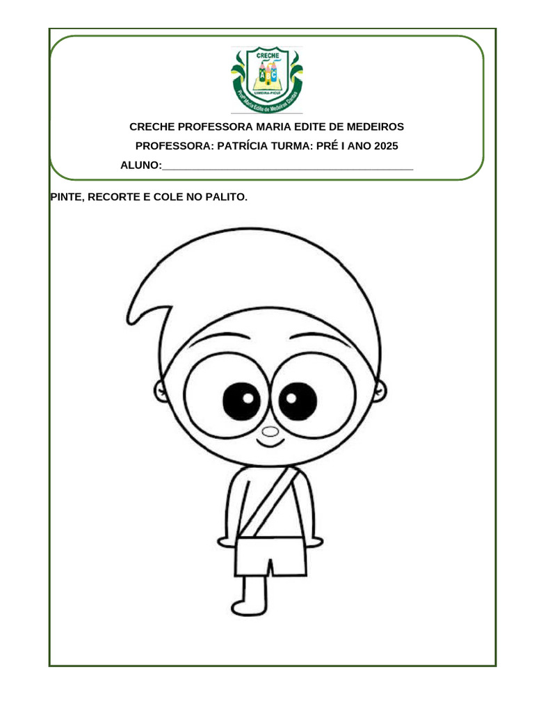 Atividades Pré I - Creche Maria Edite | PDF