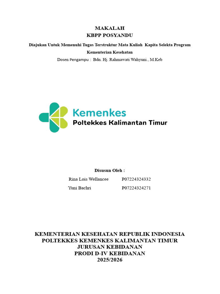 Analisis KBPP di Posyandu Indonesia | PDF