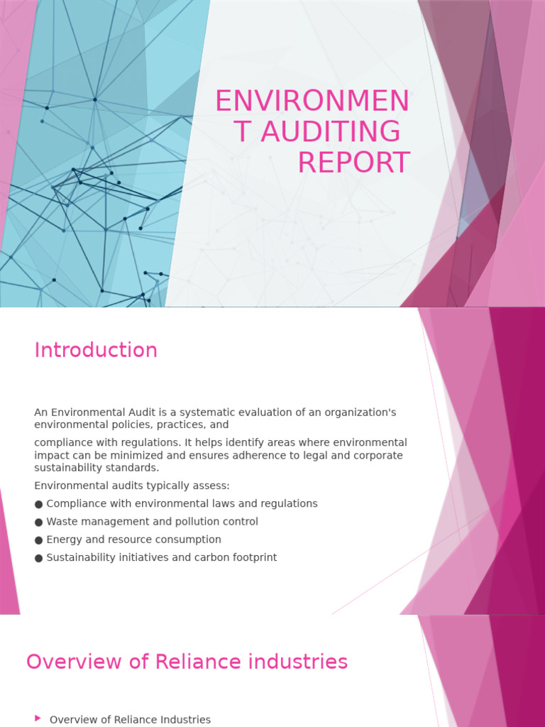 Environmental Audit Report for Reliance Industries | PDF | Regulatory ...