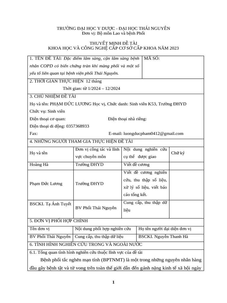 Nghiên Cứu TKMP COPD 2024 | PDF