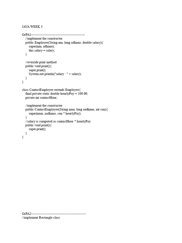 Java Week 3 | PDF