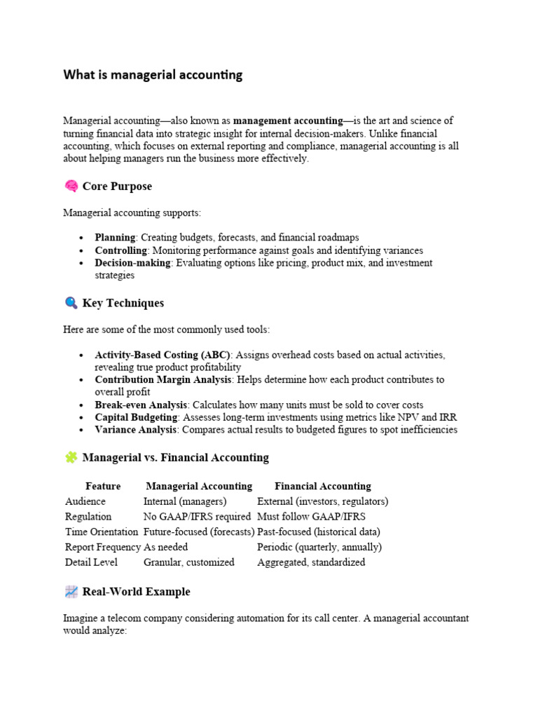 Understanding Managerial Accounting Essentials | PDF | Management ...
