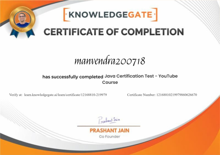Java Certificates | PDF