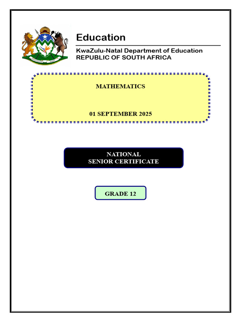 Grade 12 SBA Test Mathematics 2025 | PDF | Interest | Interest Rates