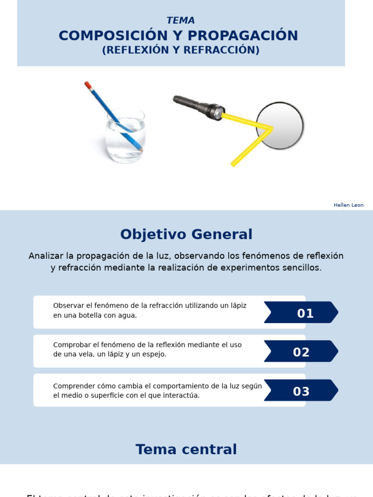 Reflexión y Refracción de la Luz | PDF | Ligero | Color