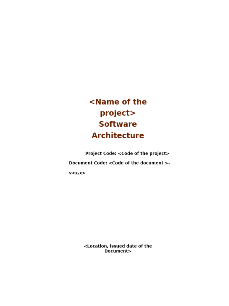 Software Architecture Overview Document | PDF | Software Architecture ...