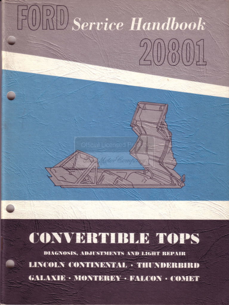 トップス MM 62-64 Ford Convertible Tops SM | PDF | Relay | Switch
