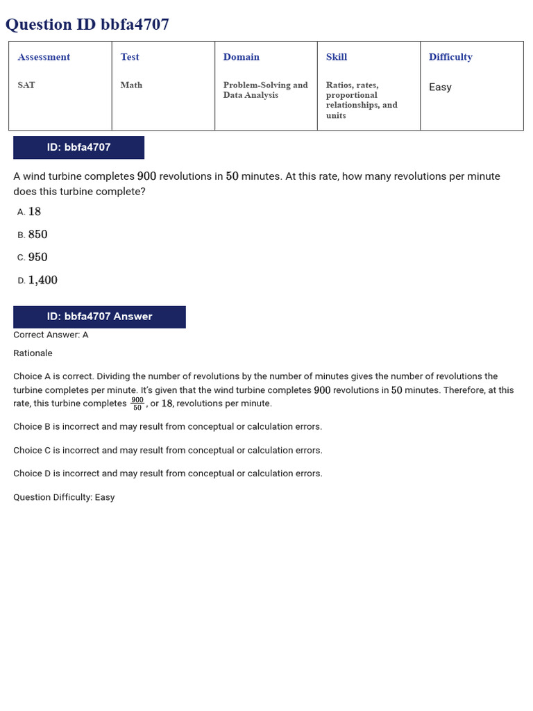 SAT Math Problem-Solving Guide | PDF | Sat | Mean