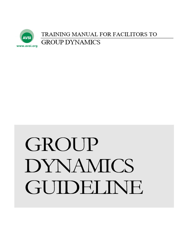 Group Dynamics Training Manual | PDF | Evaluation | Receipt