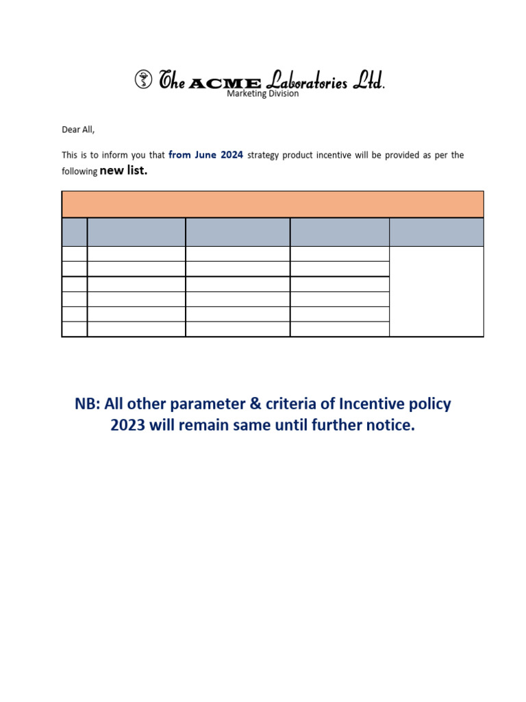 2024 Marketing Incentive Product List | PDF