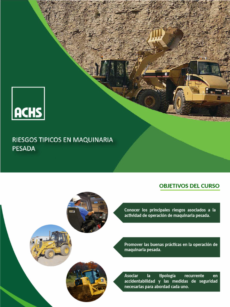 Riesgos y Seguridad en Maquinaria Pesada | PDF