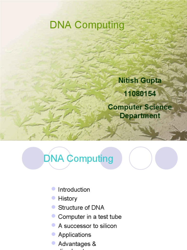 DNA Computing: Revolutionizing Technology | PDF | Dna | Nucleotides