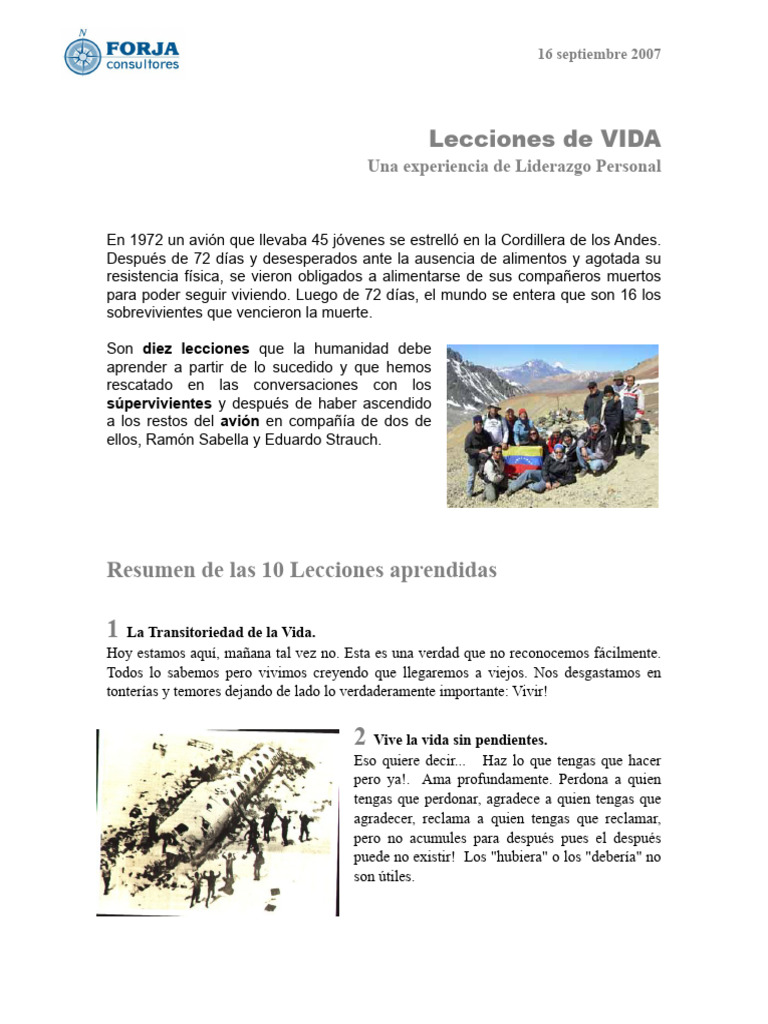 10 Lecciones de Vida en la Adversidad | PDF