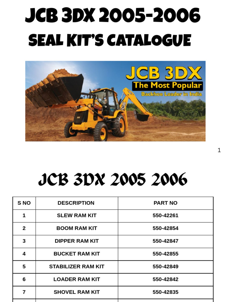JCB 3DX 2005-2006 Parts Catalogue | PDF | Loader (Equipment) | Equipment