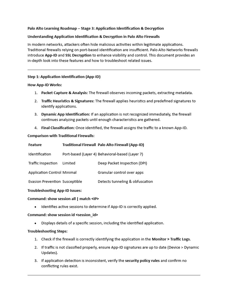 App-ID & SSL Decryption in Palo Alto | PDF | Transport Layer Security ...