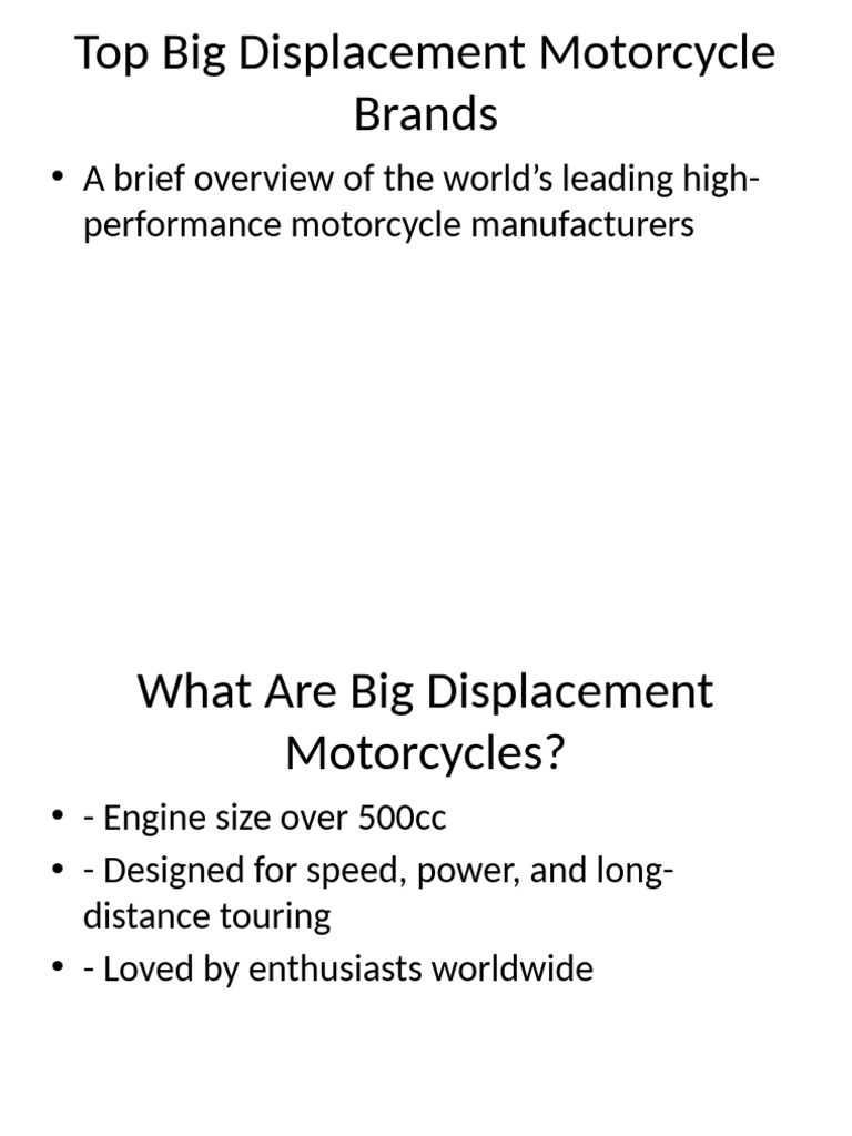 Big Motorcycle Presentation With Notes | PDF