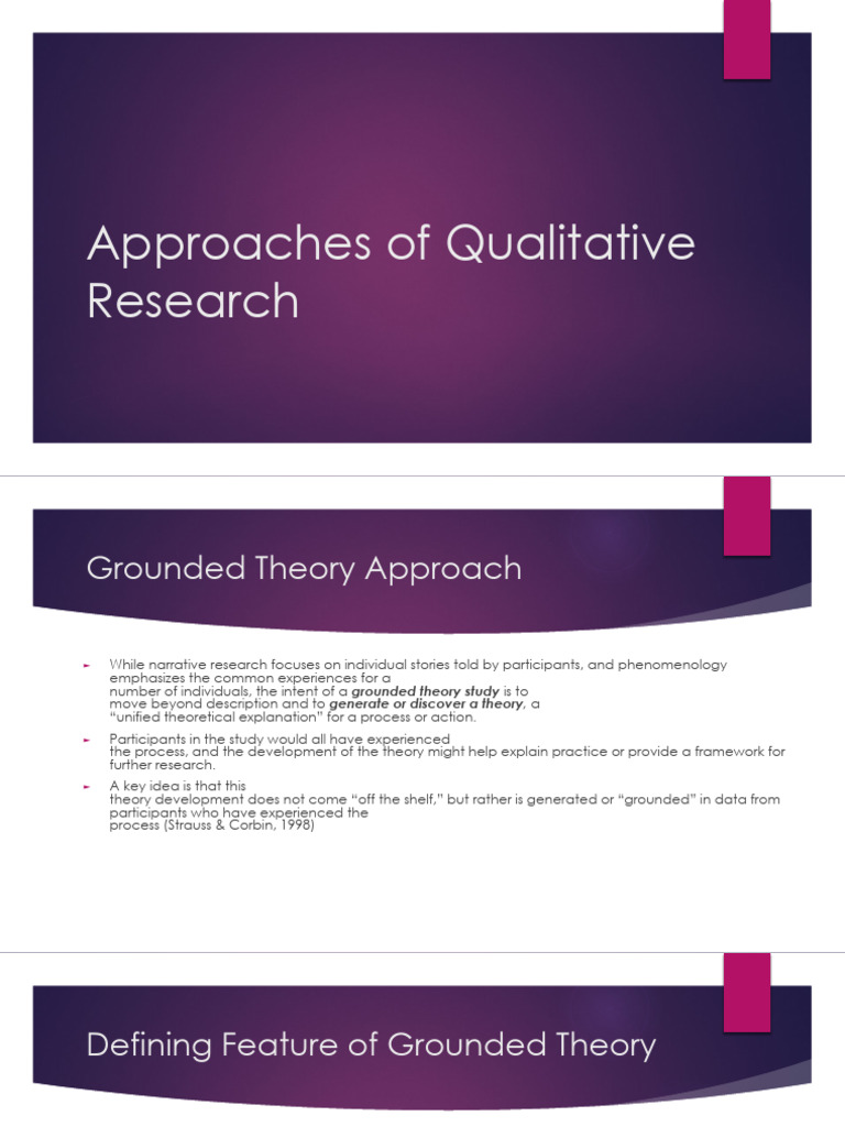 Grounded Theory in Qualitative Research | PDF | Qualitative Research ...