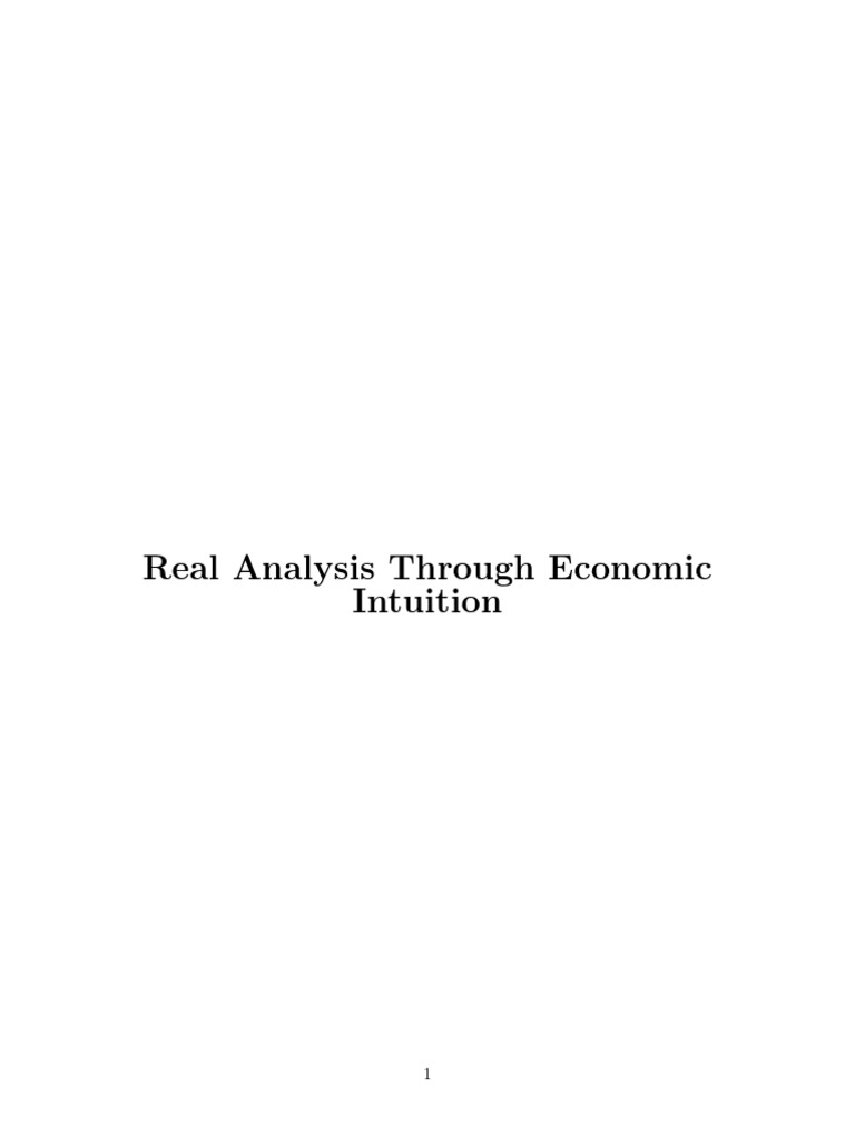 Economic Insights from Real Analysis | PDF | Real Analysis | Limit ...