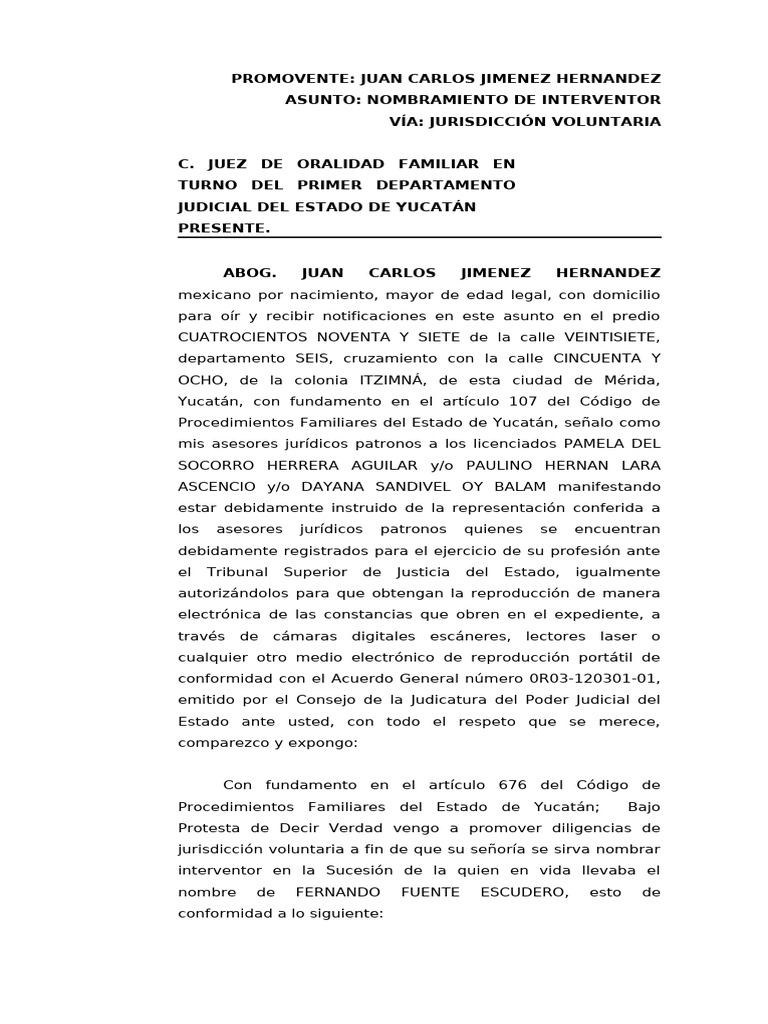 Nombramiento de Interventor en Sucesión | PDF | Gobierno | Justicia