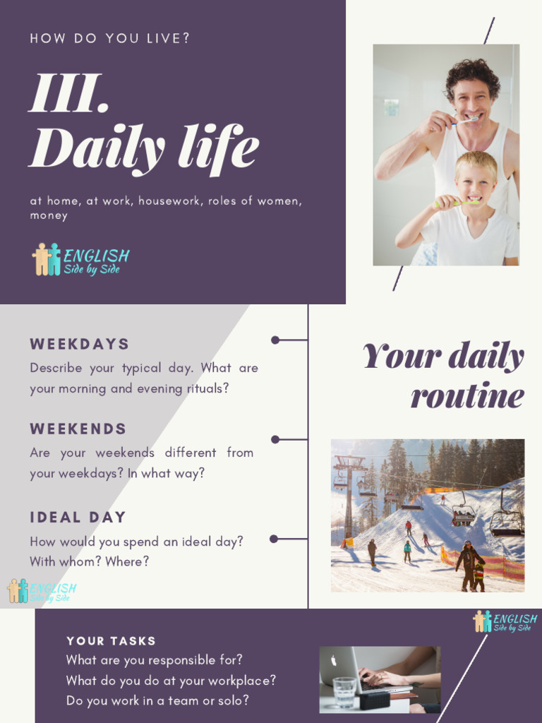 Daily Life: Routines, Work, and Housework | PDF | Economies