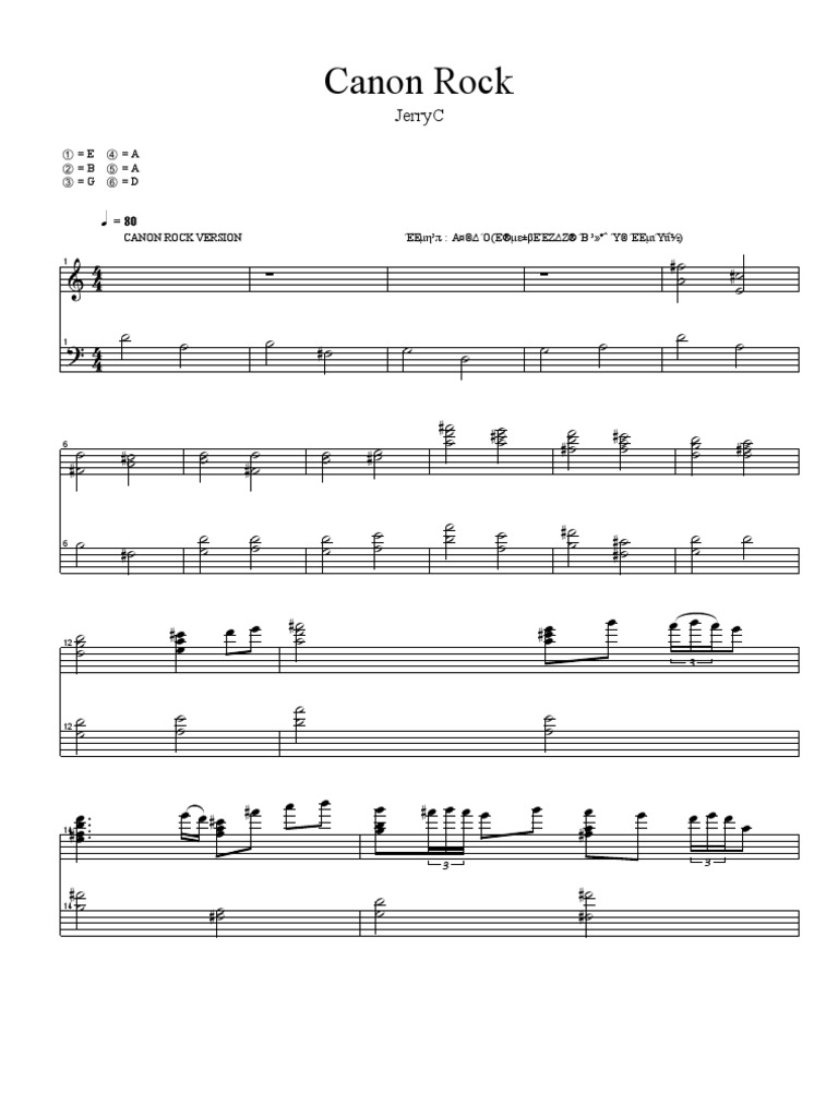 N o P Q R S: Canon Rock | PDF
