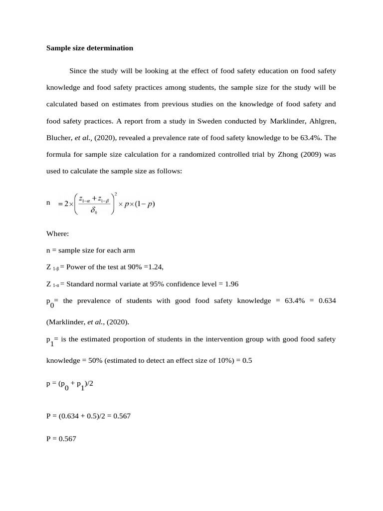 Sample Size Determination | PDF