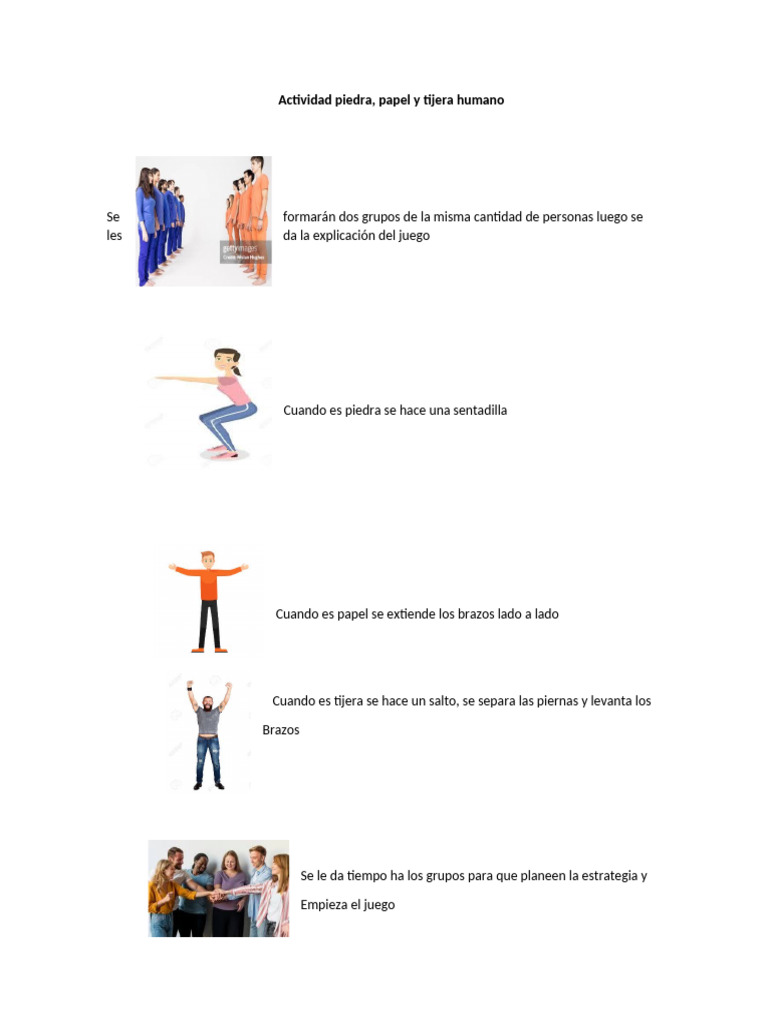 Actividad Piedra, Papel y Tijera | PDF