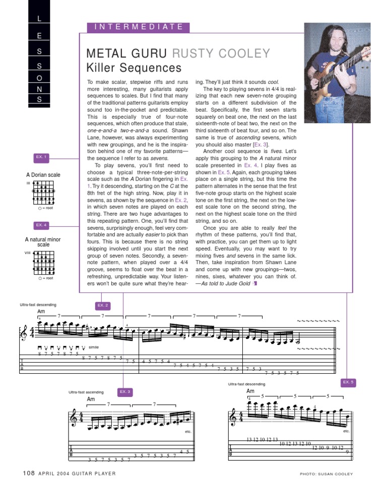 Rusty Cooley - Killer Sequences | PDF | Minor Scale | String Instruments