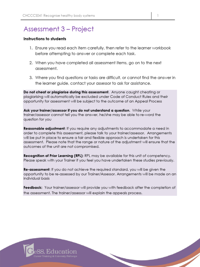 Healthy Body Systems Assessment Guide | PDF | Mindfulness | Anxiety