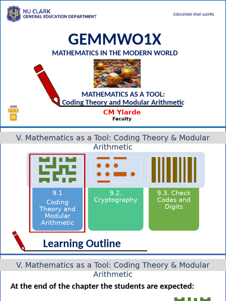 Coding Theory and Modular Arithmetic | PDF | Code | Computer Data