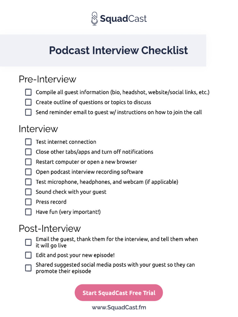 SC Checklist RemoteInterview | PDF