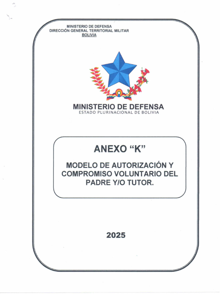 Autorización para Servicio Premilitar 2026 | PDF | Política de defensa ...