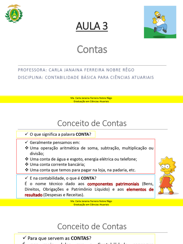 Conceito e Classificação de Contas Contábeis | PDF | Contabilidade ...
