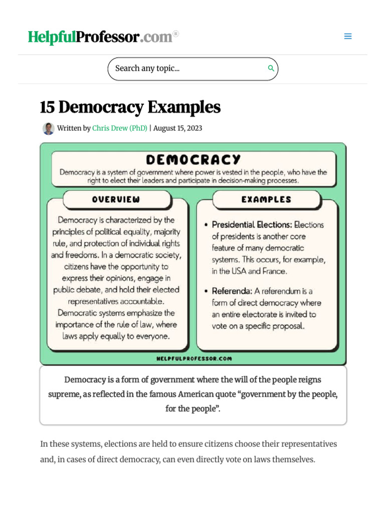 Key Examples of Democratic Values | PDF | Constitutional Amendment ...