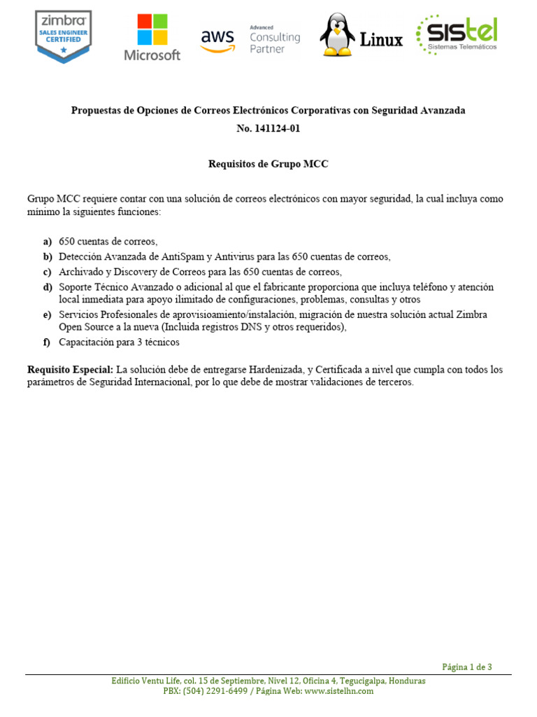 MCC Solucion Corporativa Con Archiving y 2FA 14 Nov 2024 | PDF ...