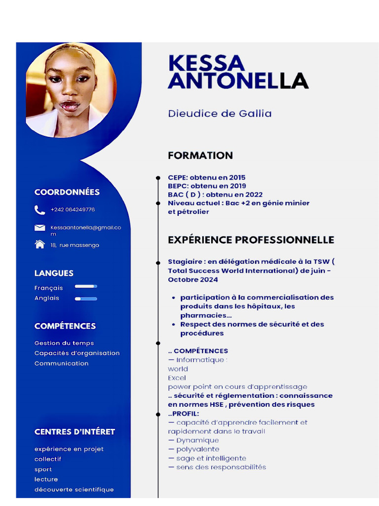 Copie de CV Kessa | PDF