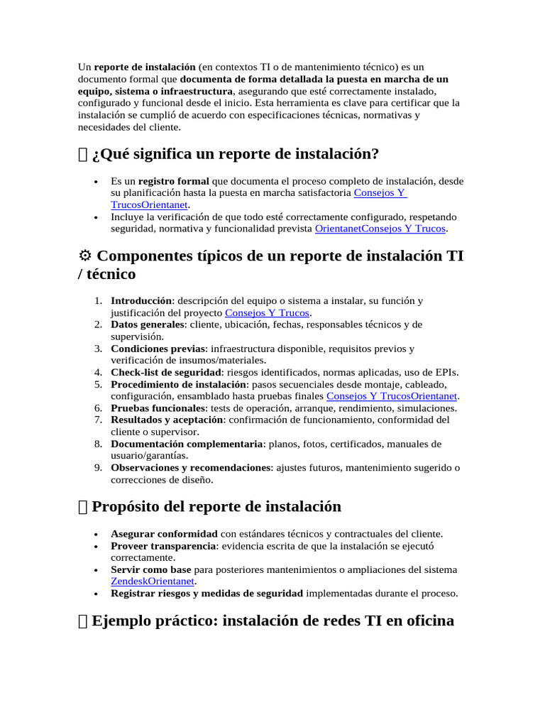 Reporte de Instalación de Sistemas TI | PDF | Servidor (Computación ...