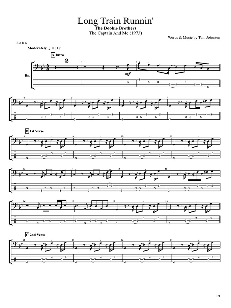 The Doobie Brothers - Long Train Runnin | PDF