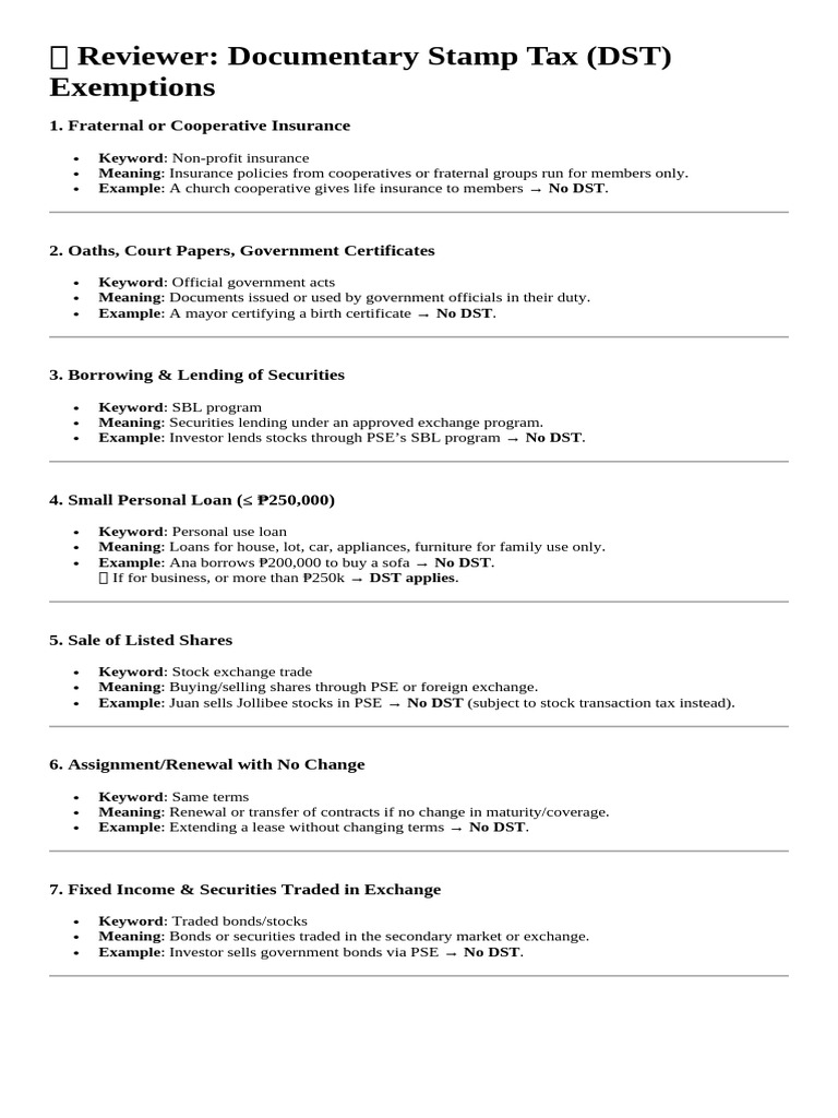 DST Exemptions Explained: Key Categories | PDF | Repurchase Agreement ...