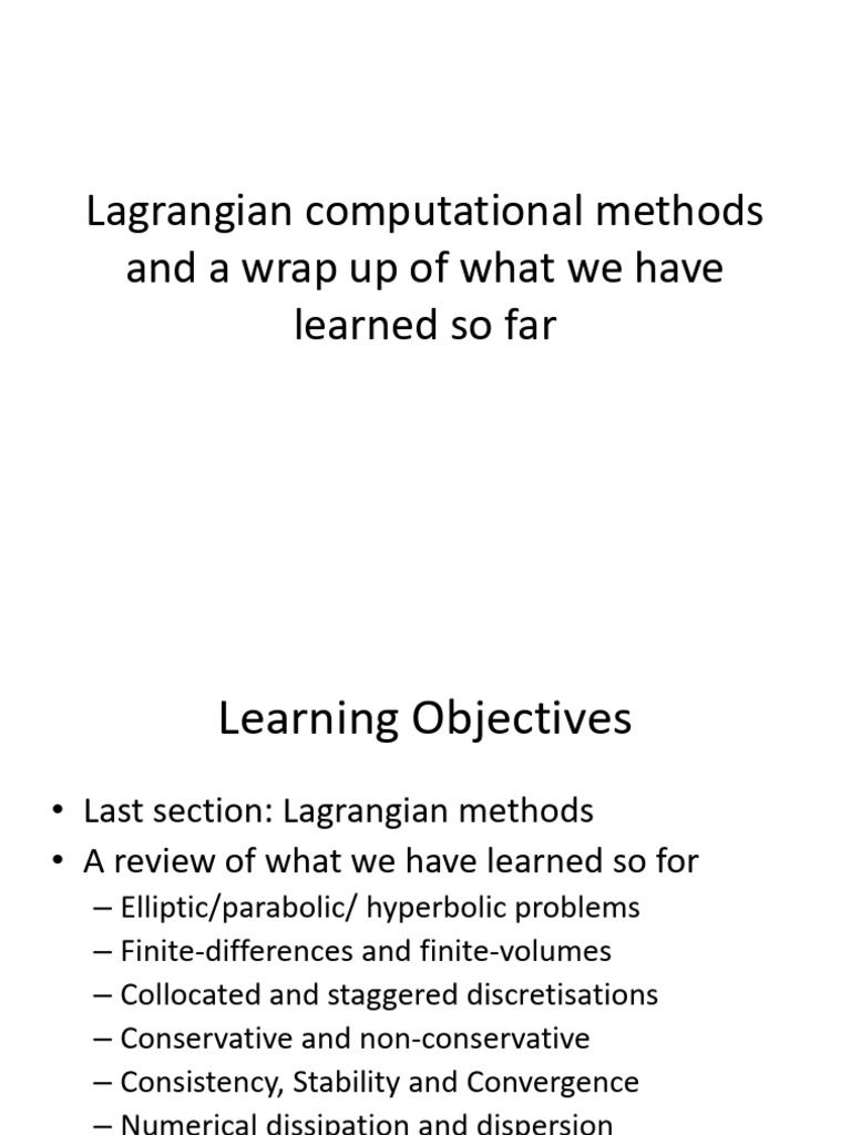 Lagrangian Methods in Computational Fluid Dynamics | PDF | Differential ...