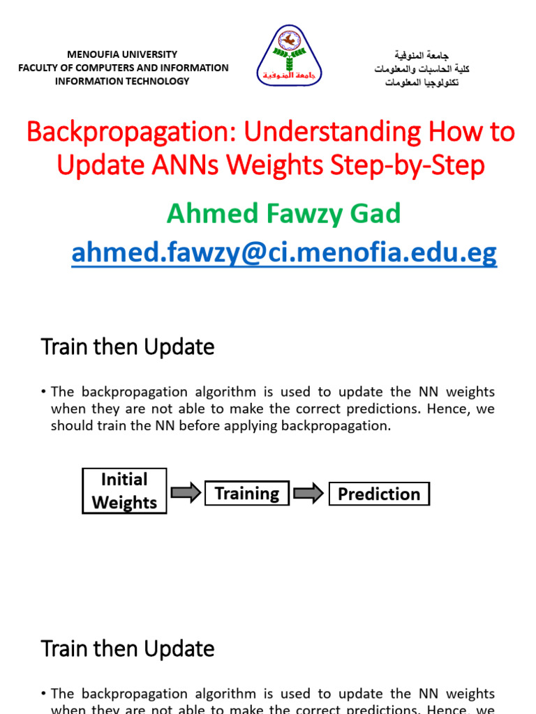 Backpropagation in Neural Networks Guide | PDF | Algorithms | Applied ...