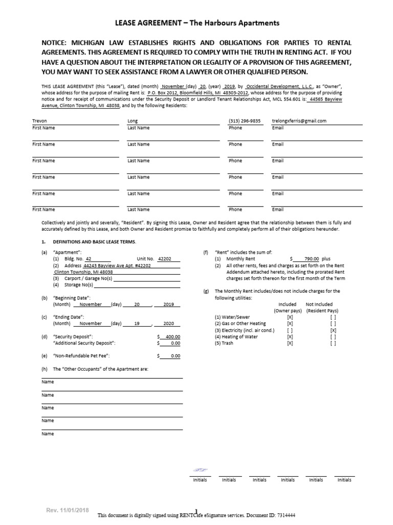 Lease Agreement | PDF | Lease | Legal Liability