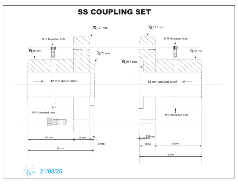 SS Coupling Set Dimensions and Specs | PDF