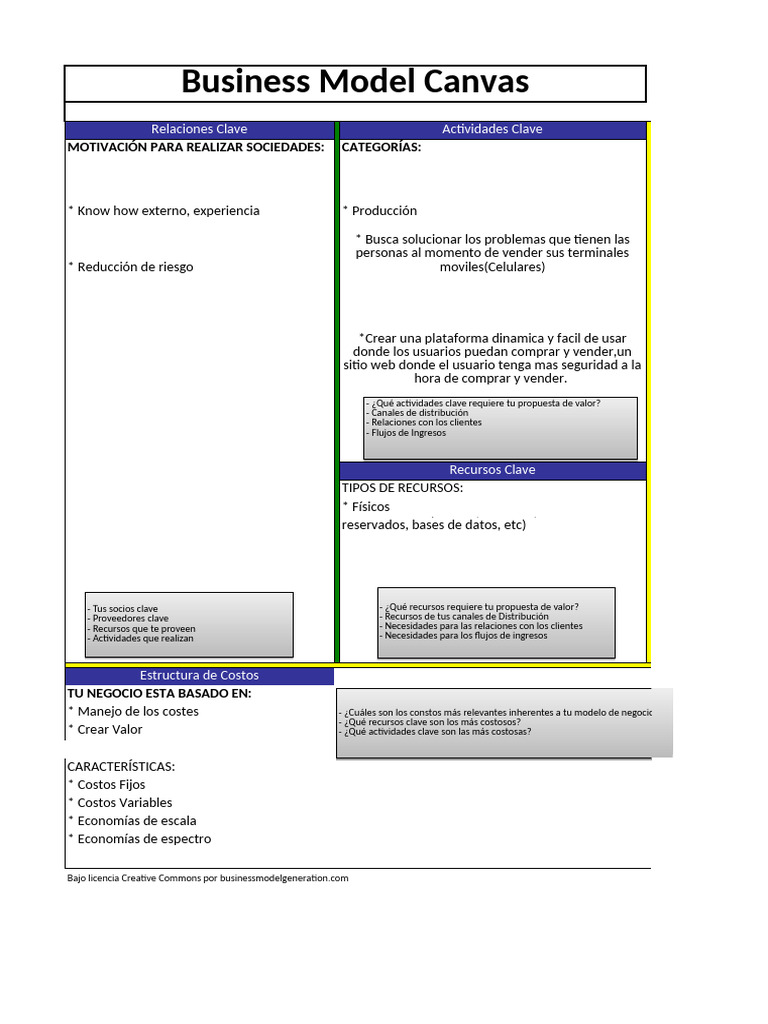 Modelo de Negocio para Techkne | PDF | Mercado (economía) | Economias