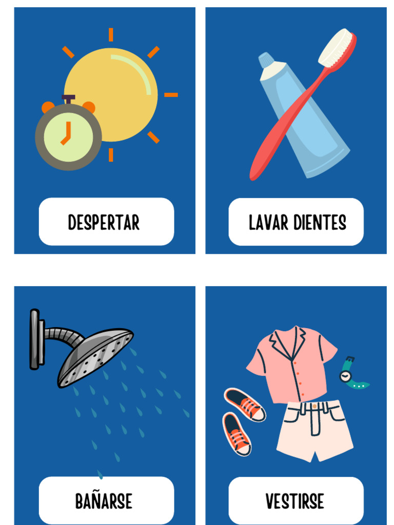 Pictogramas de Rutinas Diarias Escolar | PDF