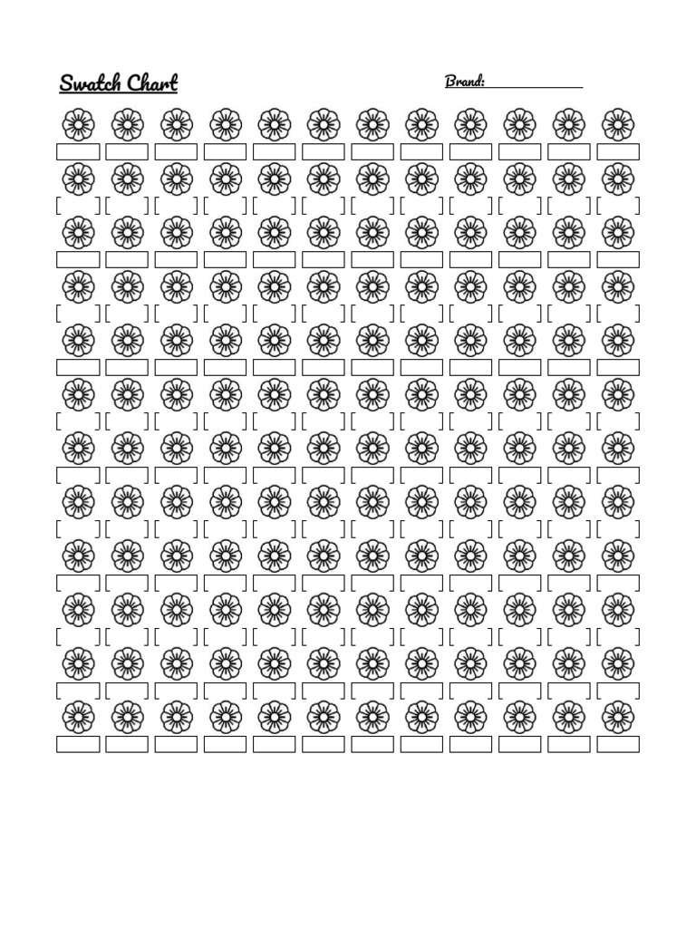 Shareable Pen and Marker Swatch Charts | PDF