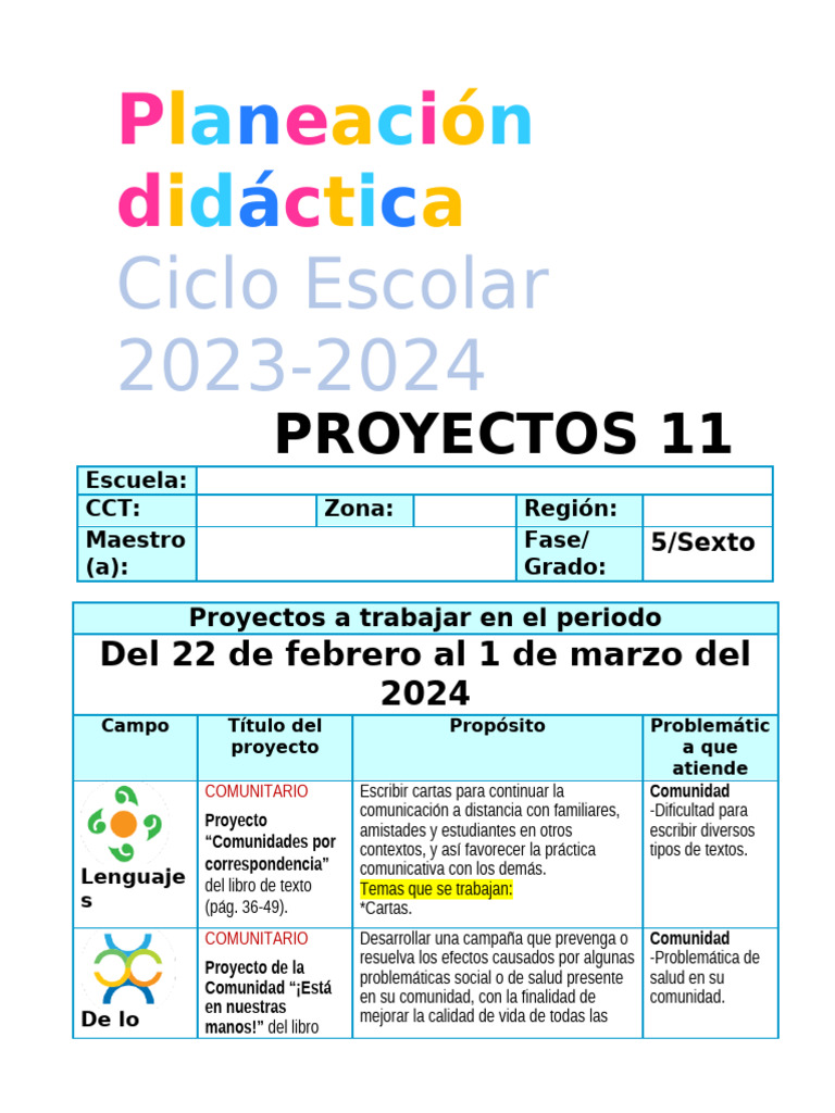 Proyectos Comunitarios para Sexto Grado | PDF | Racismo ...