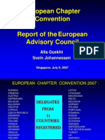 Report of The European Advisory Council