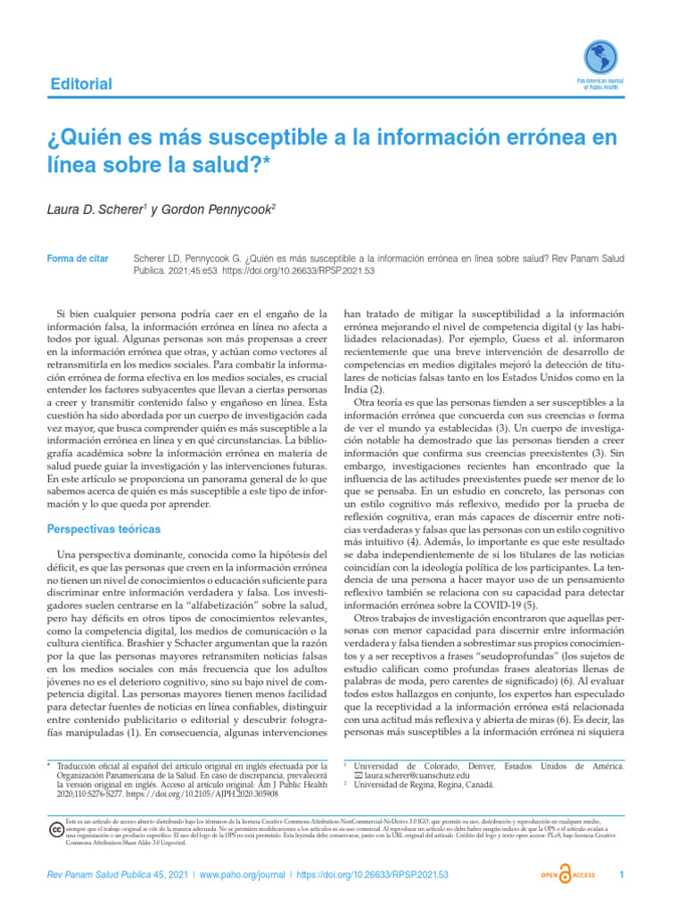 Quien Es Mas Suceptible A Información Erronea | PDF | Información ...