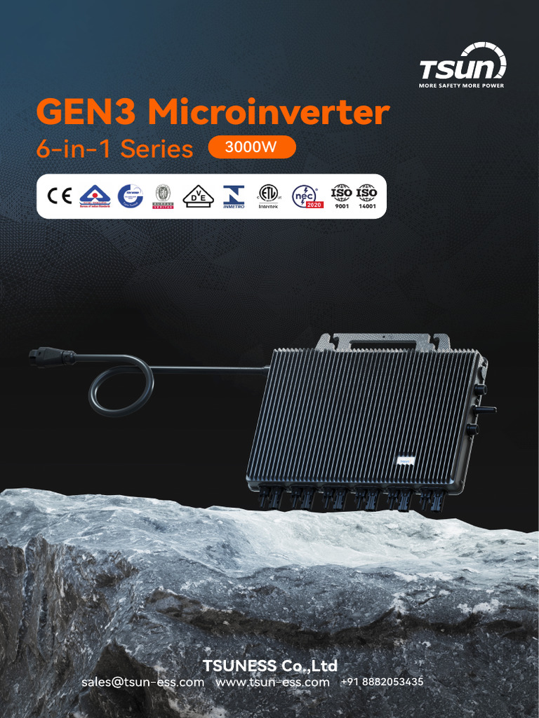 Dts TC Tsun Gen3 Microinverter 6-In-1 in | PDF | Electromagnetism ...